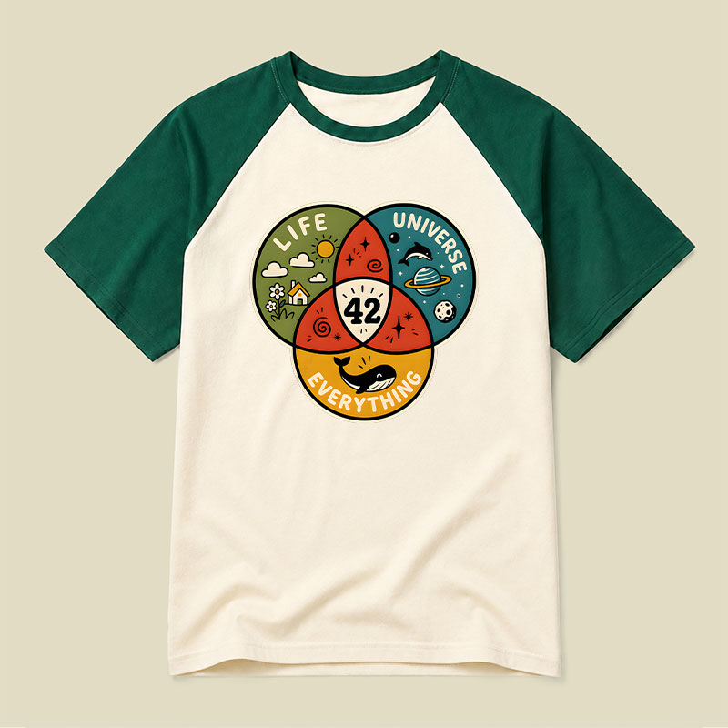 Life The Universe And Everything 42 Raglan T-shirt