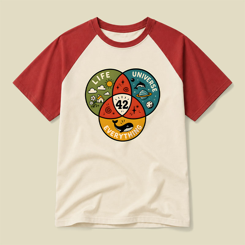 Life The Universe And Everything 42 Raglan T-shirt