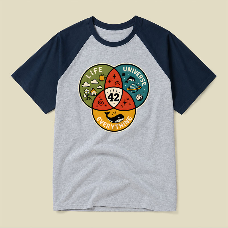 Life The Universe And Everything 42 Raglan T-shirt
