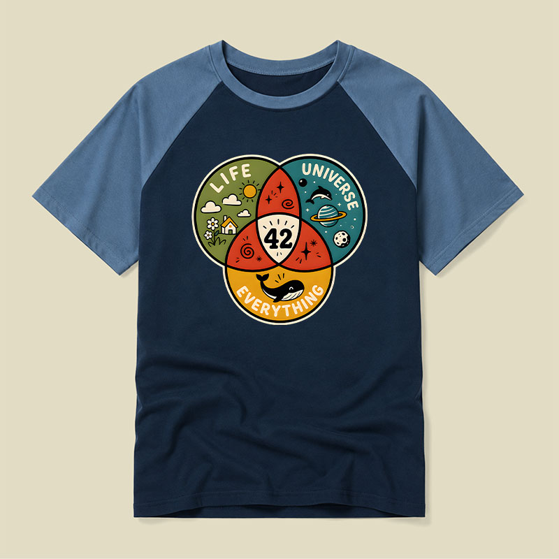 Life The Universe And Everything 42 Raglan T-shirt