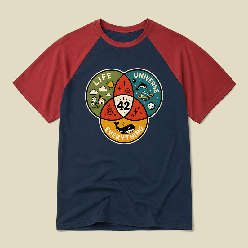 Life The Universe And Everything 42 Raglan T-shirt
