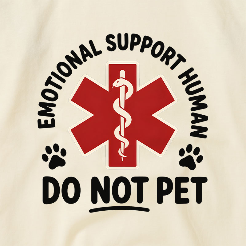 Emotional Support Human Do Not Pet Raglan T-shirt