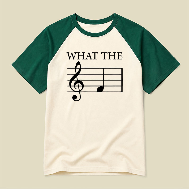 What The F Note Music Raglan T-shirt