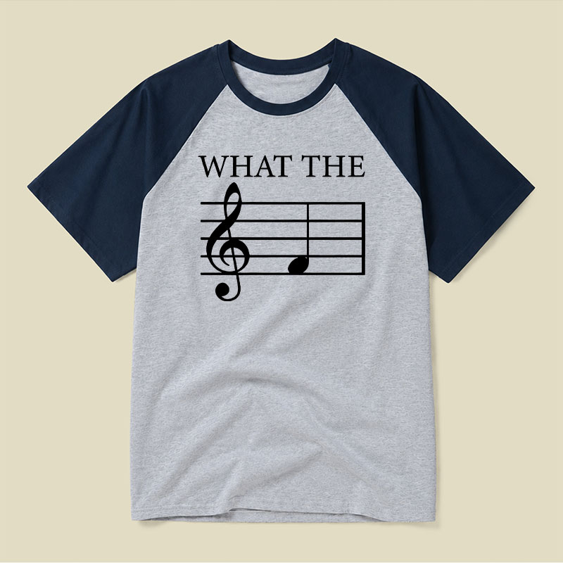 What The F Note Music Raglan T-shirt