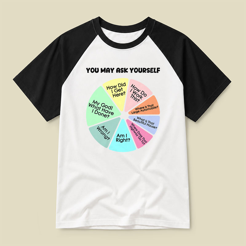 You May Ask Yourself Raglan T-shirt