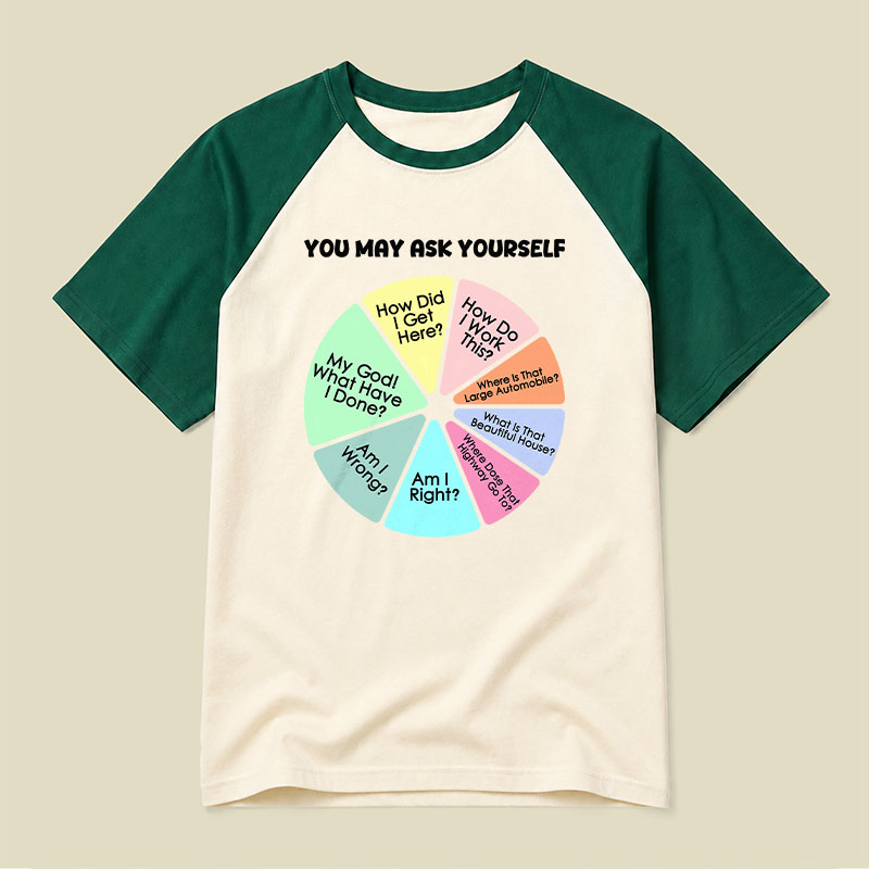 You May Ask Yourself Raglan T-shirt