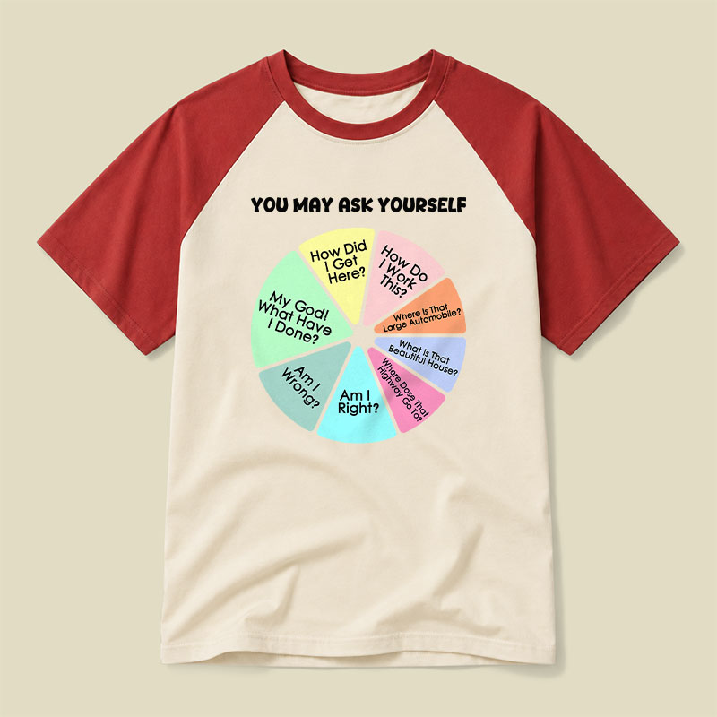 You May Ask Yourself Raglan T-shirt