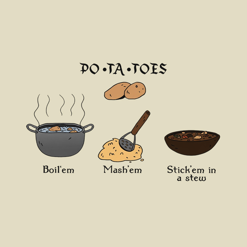 PO-TA-TOES Playful T-Shirt
