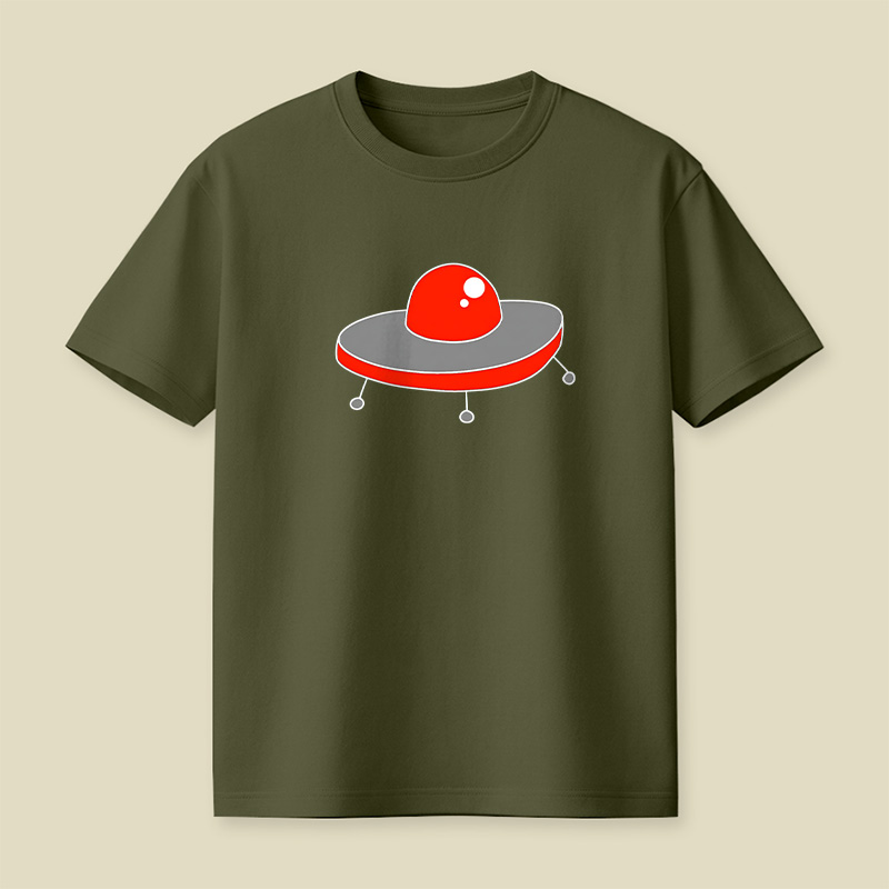 Red UFO Playful T-Shirt
