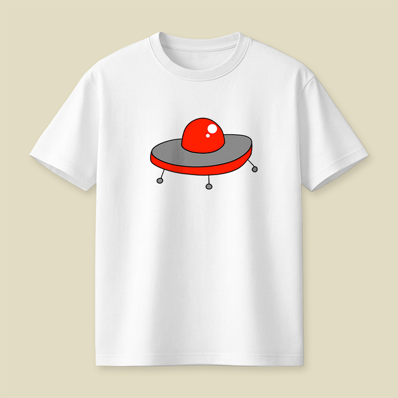 Red UFO Playful T-Shirt