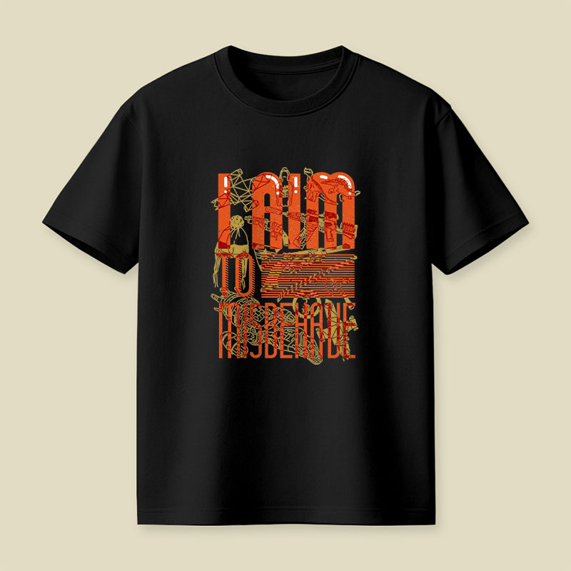 I Aim to Misbehave Playful T-Shirt