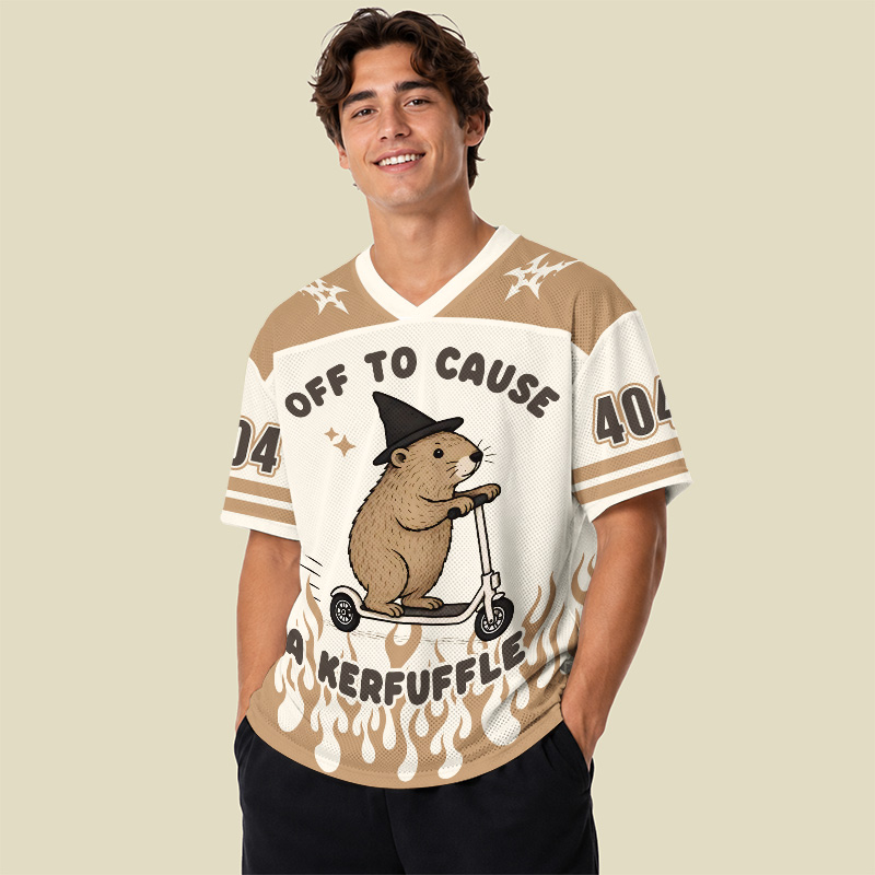 Off To Cause A Kerfuffle Playful Mesh Jersey