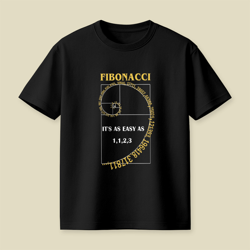 Fibonacci It Is As Easy As 1 1 2 3 Playful T-Shirt