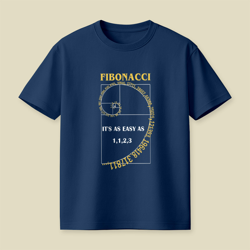 Fibonacci It Is As Easy As 1 1 2 3 Playful T-Shirt