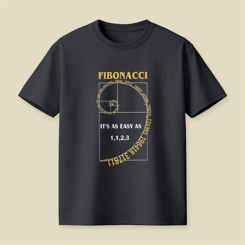 Fibonacci It Is As Easy As 1 1 2 3 Playful T-Shirt
