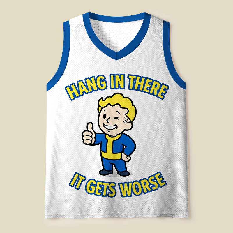 Hang In There It Gets Worse Mesh Tank Top