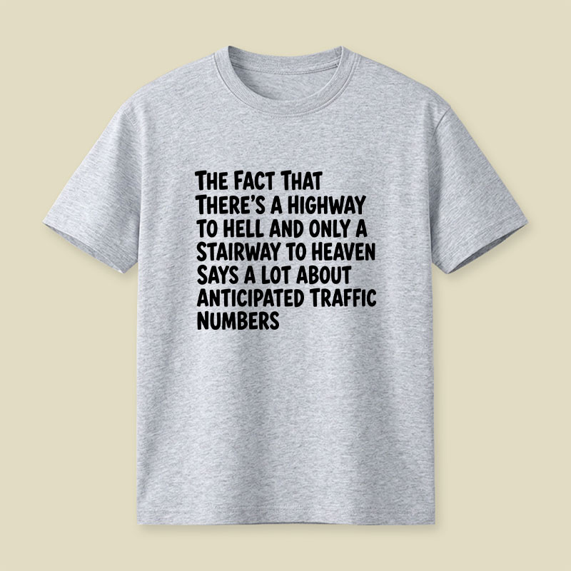 Funny Quote There's Highway To Hell And Stairway To Heaven Playful T-Shirt
