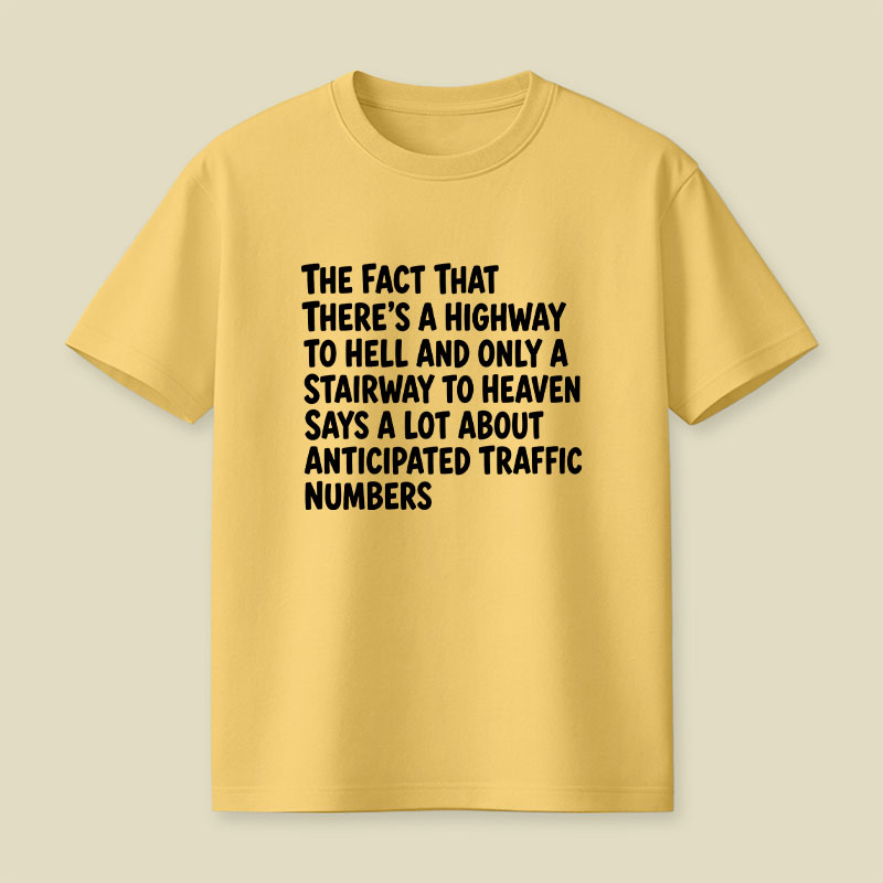 Funny Quote There's Highway To Hell And Stairway To Heaven Playful T-Shirt
