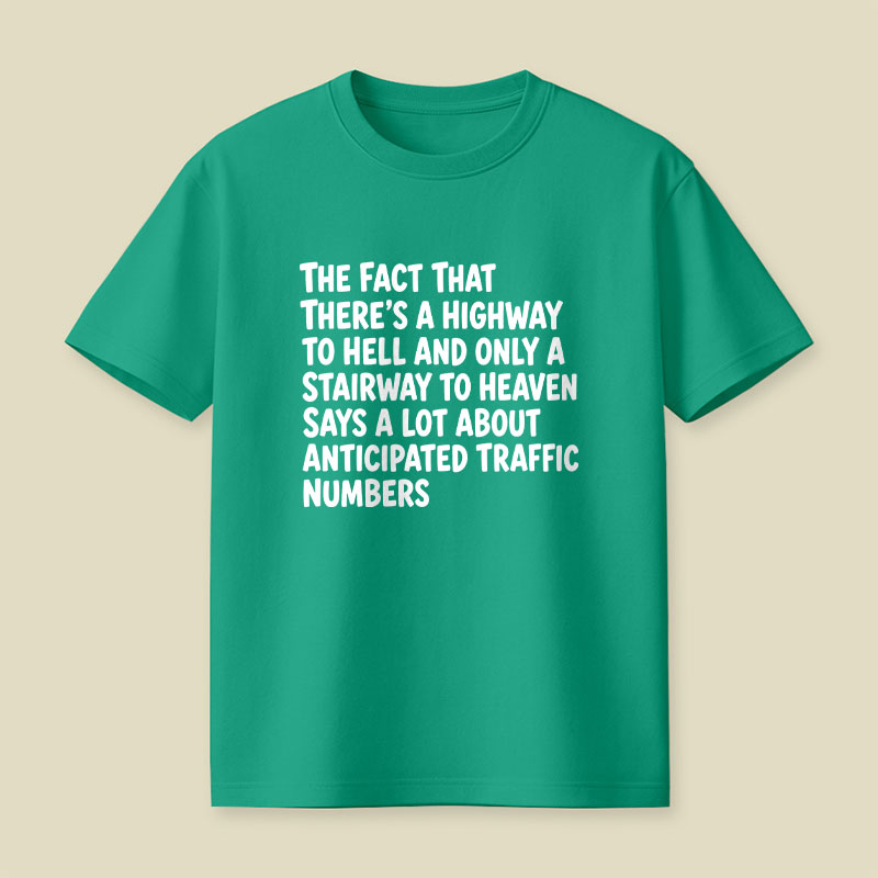 Funny Quote There's Highway To Hell And Stairway To Heaven Playful T-Shirt