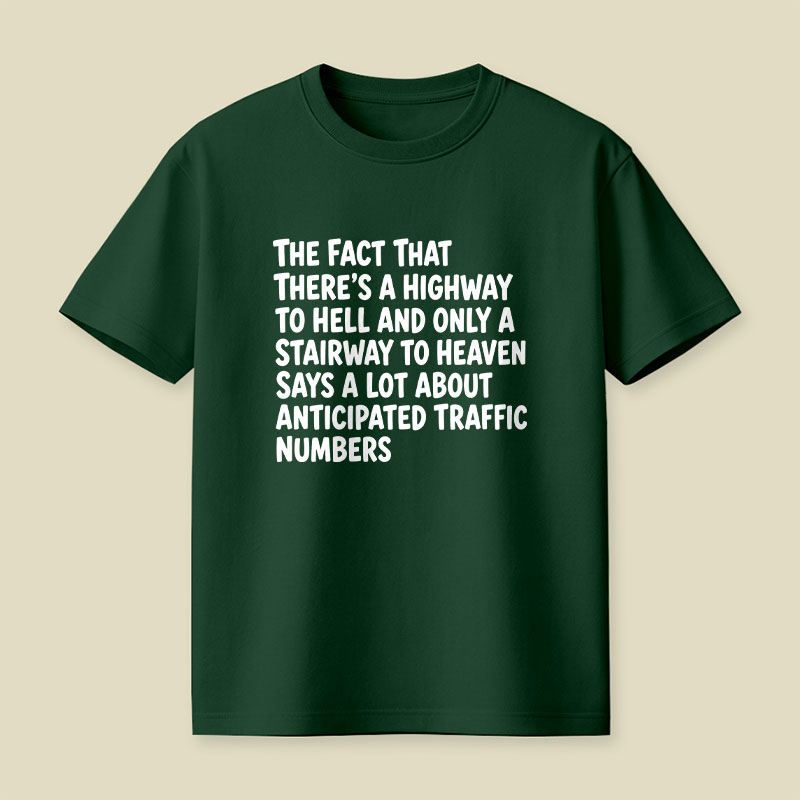 Funny Quote There's Highway To Hell And Stairway To Heaven Playful T-Shirt