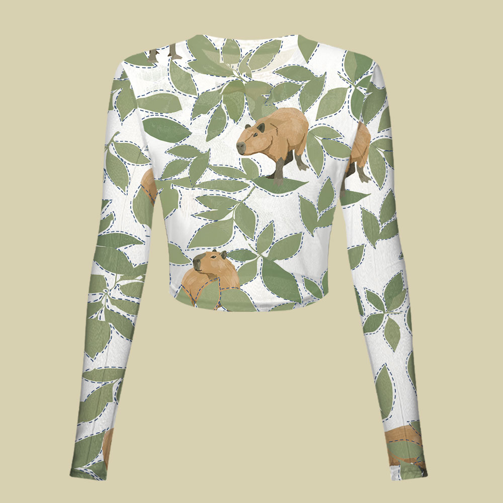 Capybara Lazy Oasis Slim Fit Mesh Top