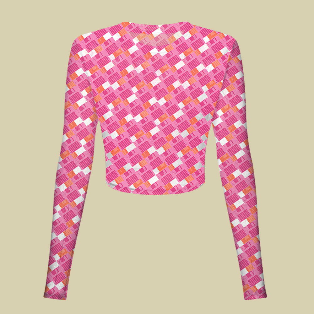 Floppy Disk Vintage Slim Fit Mesh Top