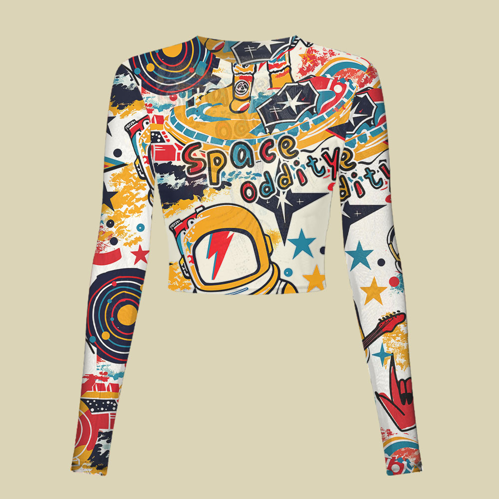 Space Oddity Slim Fit Mesh Top