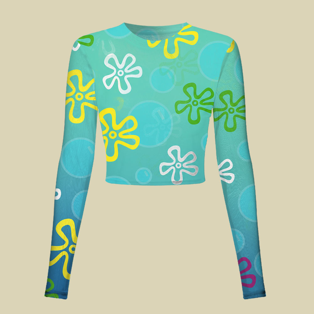 Underwater Beach Slim Fit Mesh Top