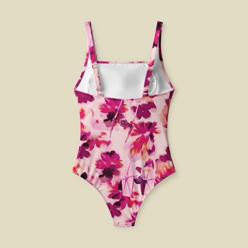 Blossoms Tie-Fighter Tummy Control One Piece Swimsuit