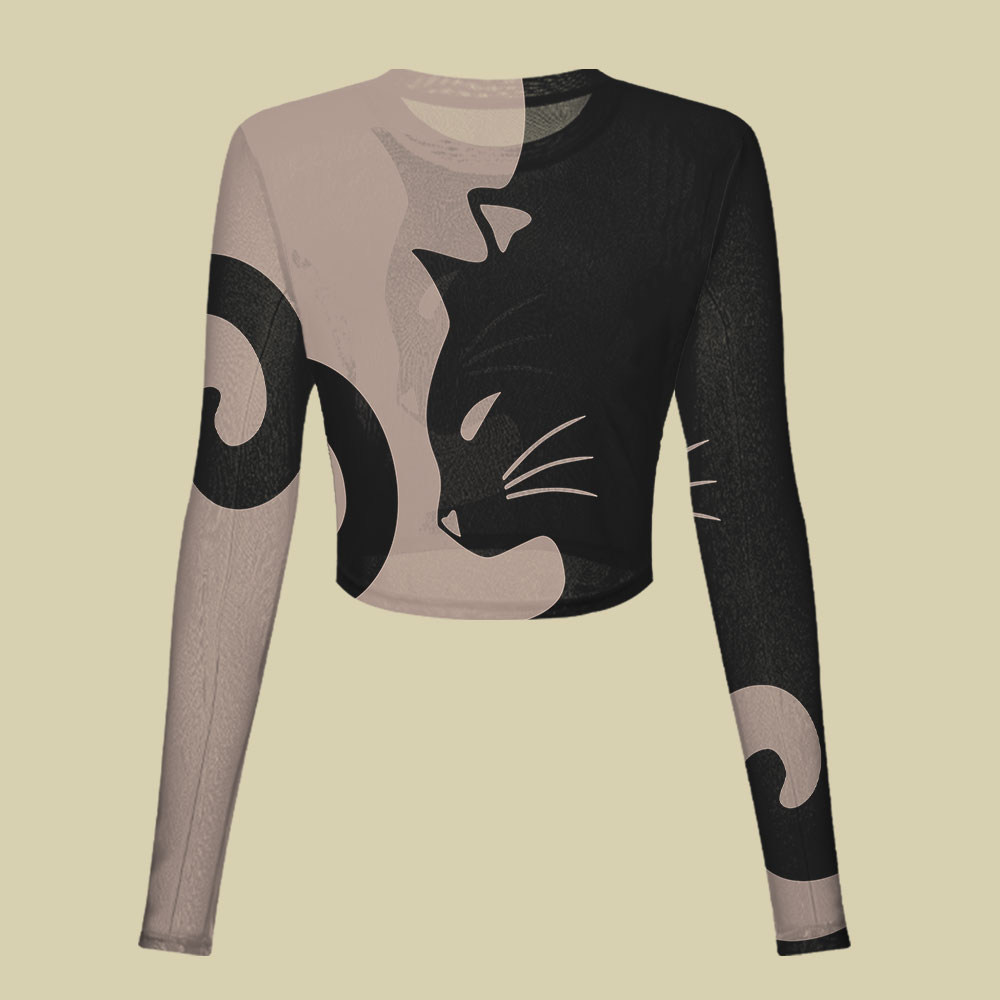 Cats Rule Slim Fit Mesh Top