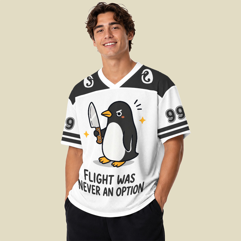Flight was Never an Option Sarcastic Playful Mesh Jersey