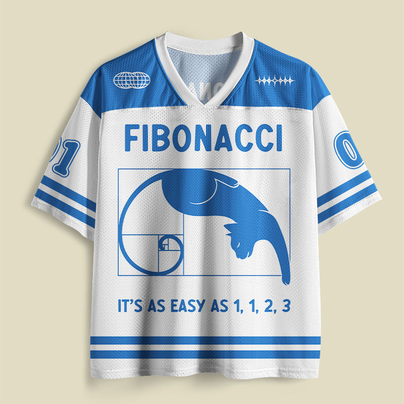 Fibonacci Funny Playful Mesh Jersey