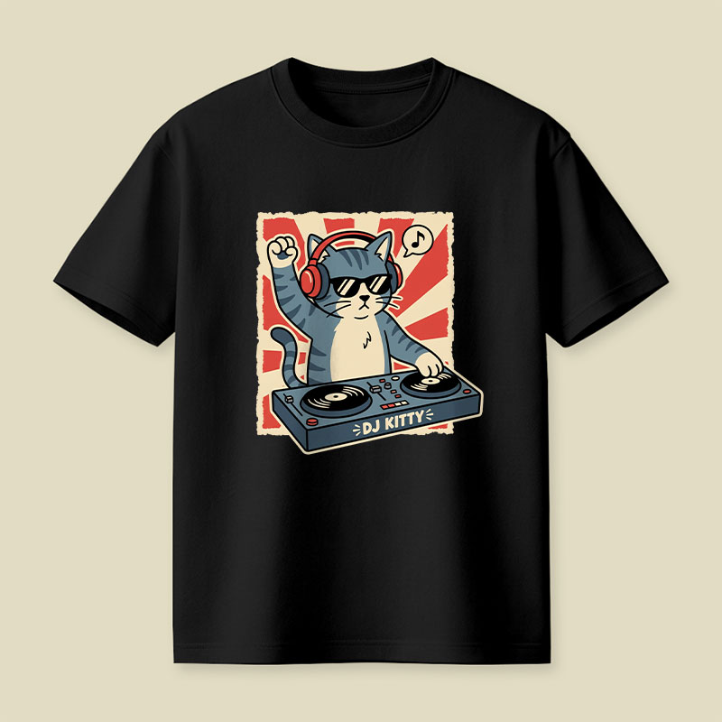 Music Cat Playful T-Shirt
