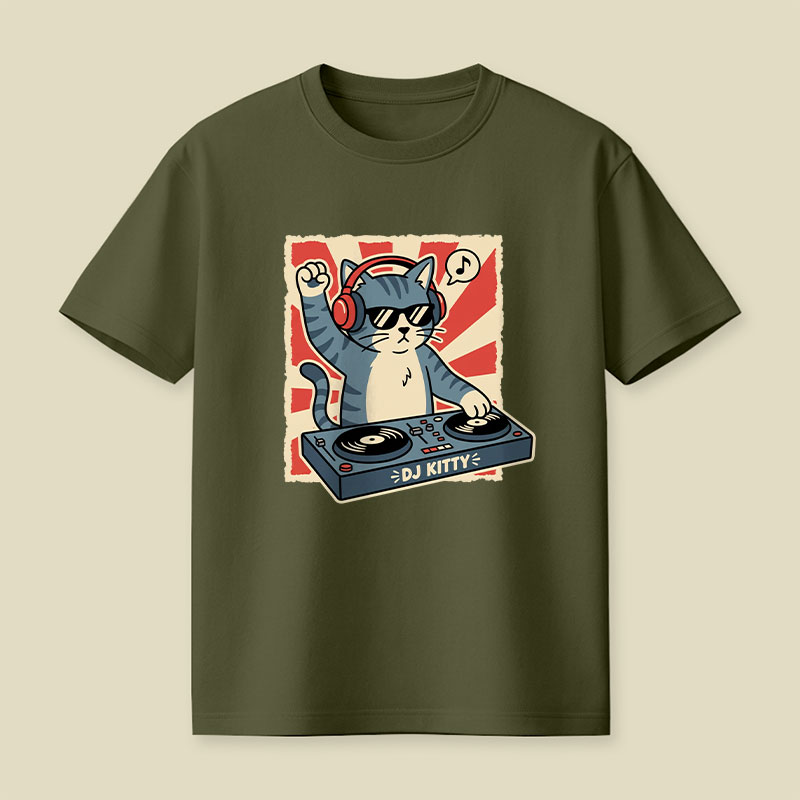 Music Cat Playful T-Shirt