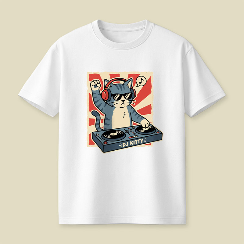Music Cat Playful T-Shirt