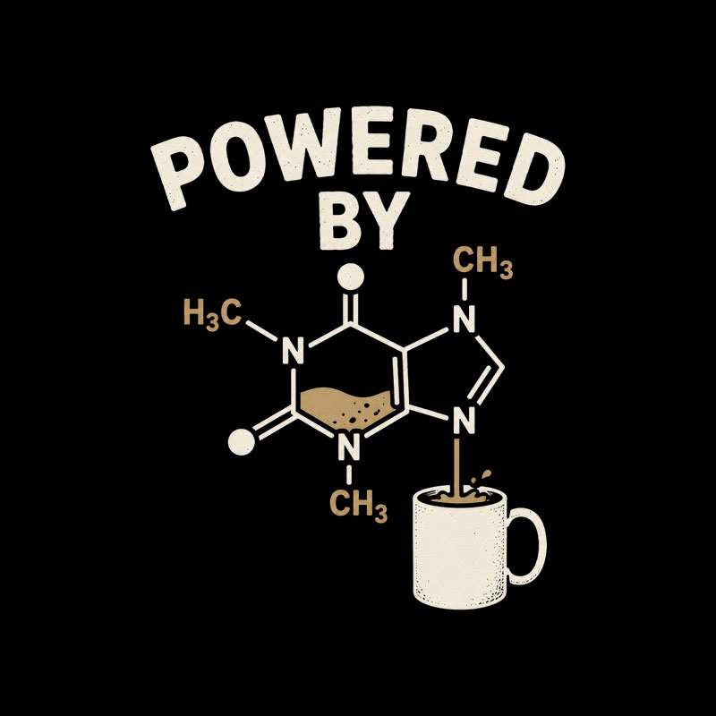 Powered By Caffeine Playful T-Shirt
