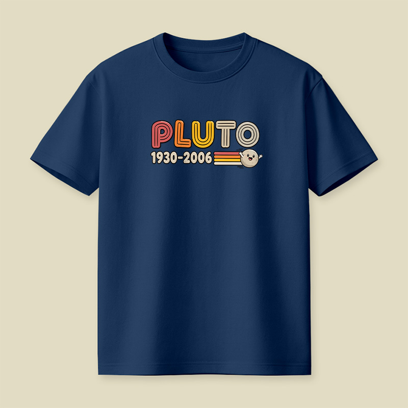 Pluto Retro Memorial Space Playful T-Shirt
