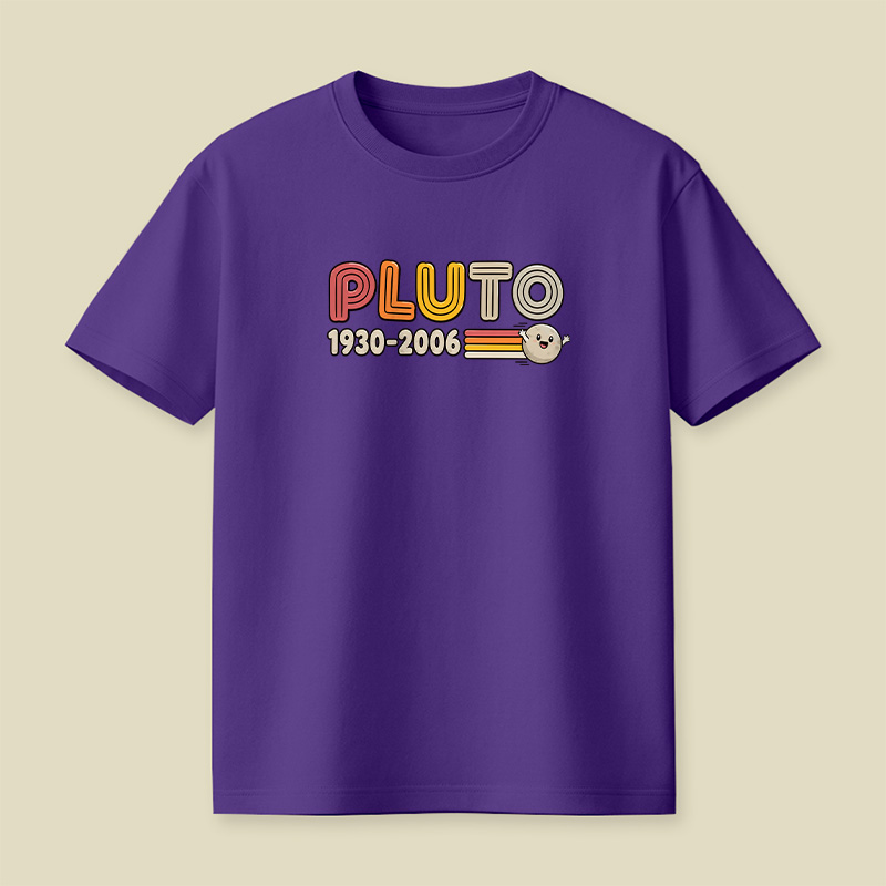 Pluto Retro Memorial Space Playful T-Shirt