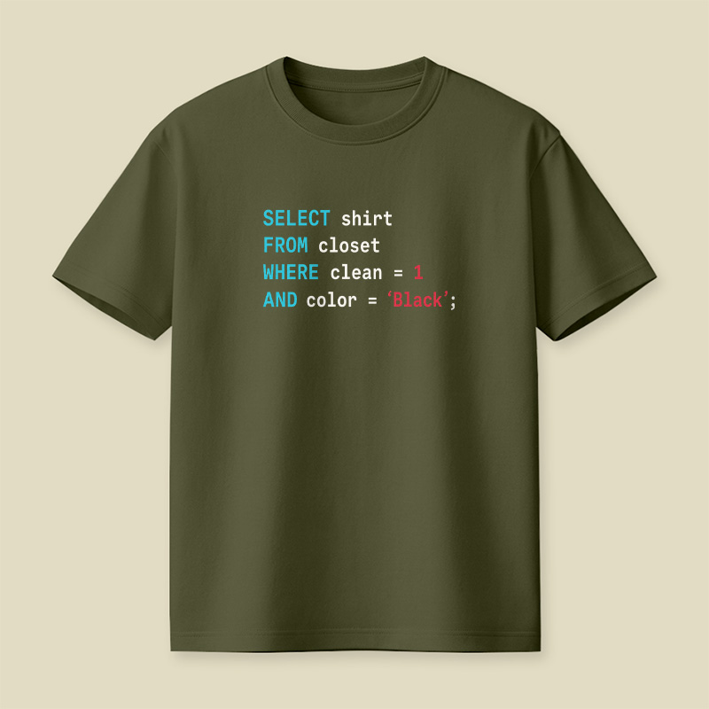 Select Shirt From Closet Sql Coder Playful T-Shirt