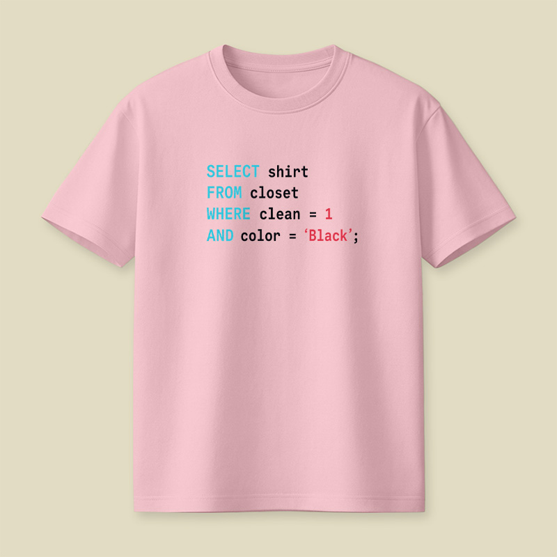 Select Shirt From Closet Sql Coder Playful T-Shirt