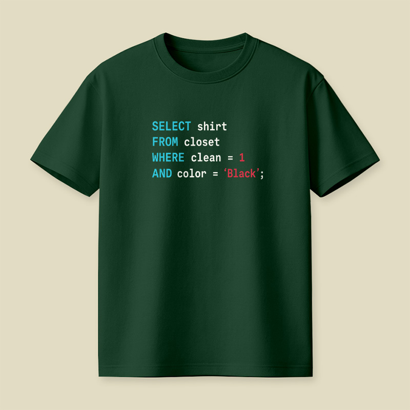 Select Shirt From Closet Sql Coder Playful T-Shirt