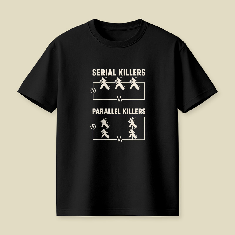Serial Parallel Killers Circuit Samurai Playful T-Shirt