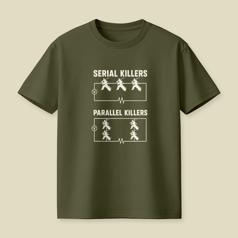 Serial Parallel Killers Circuit Samurai Playful T-Shirt