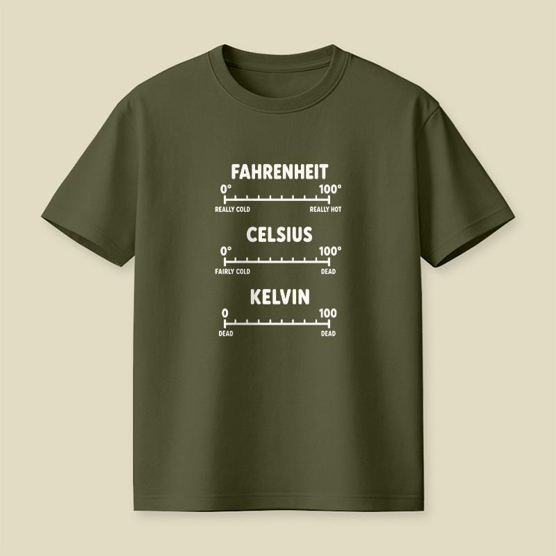 Temperature Scale Dead Science Pun Playful T-Shirt