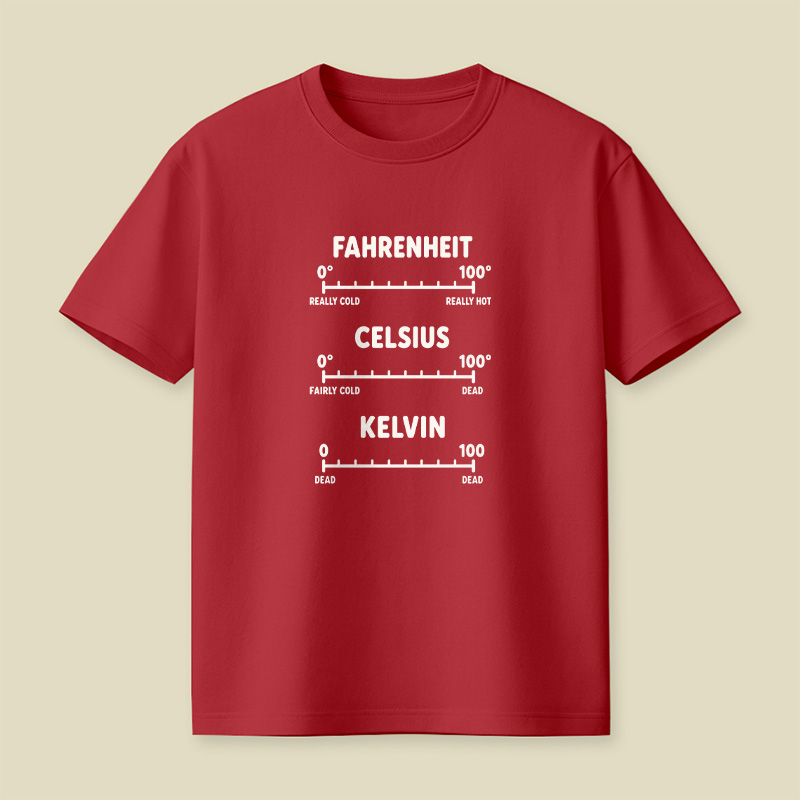 Temperature Scale Dead Science Pun Playful T-Shirt