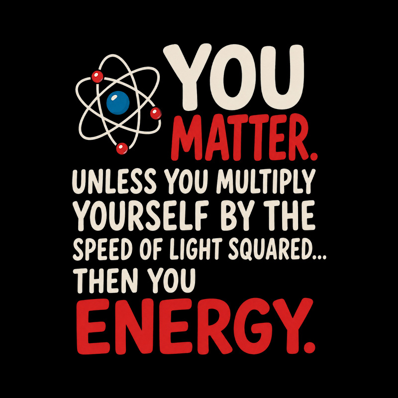 You Matter Physics Pun Playful T-Shirt
