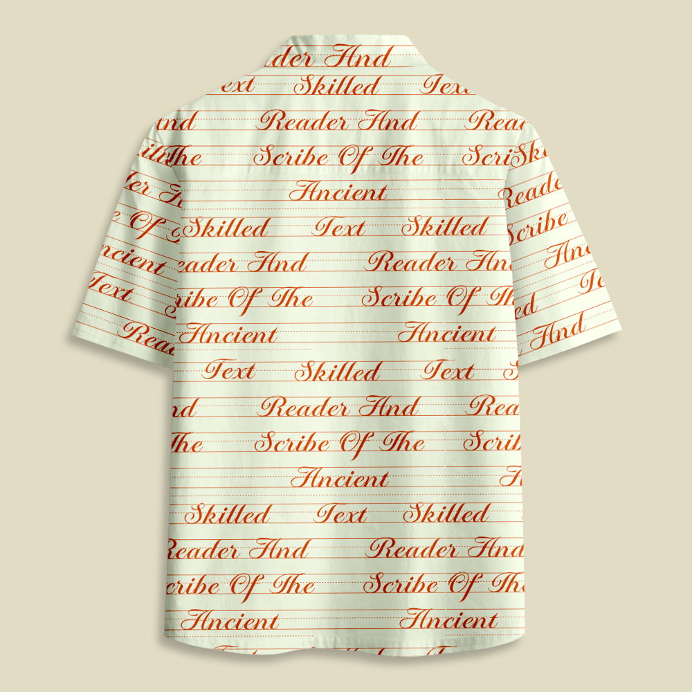 Skilled Reader And Scribe Of The Ancient Text Button Up Pocket Shirt
