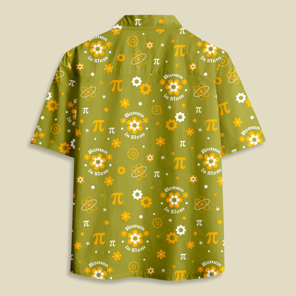 Women in Stem Button Up Pocket Shirt