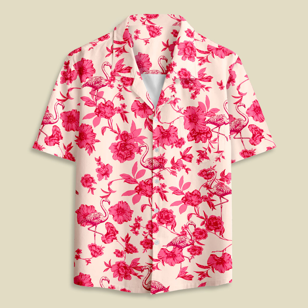 Pink Peony Paradise Button Up Pocket Shirt