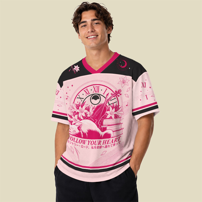 Follow Your Heart Playful Mesh Jersey
